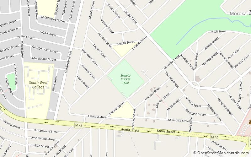 soweto cricket oval johannesbourg location map