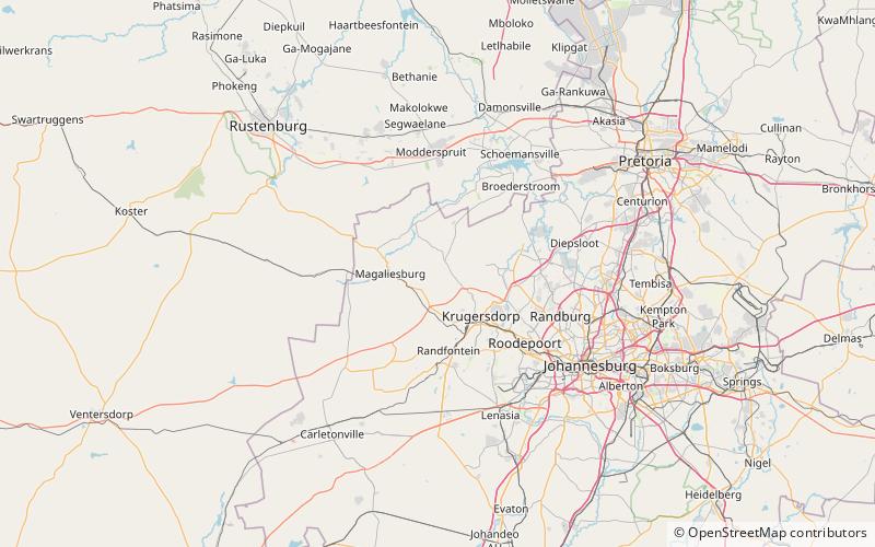 mogale city wiege der menschheit location map
