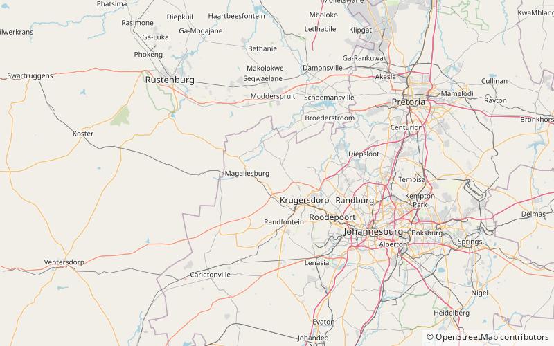 mogale city local municipality cuna de la humanidad location map