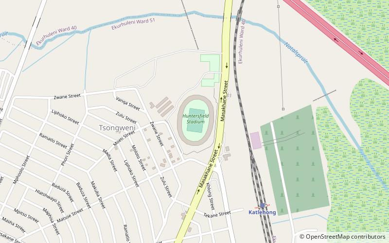 Huntersfield Stadium location map