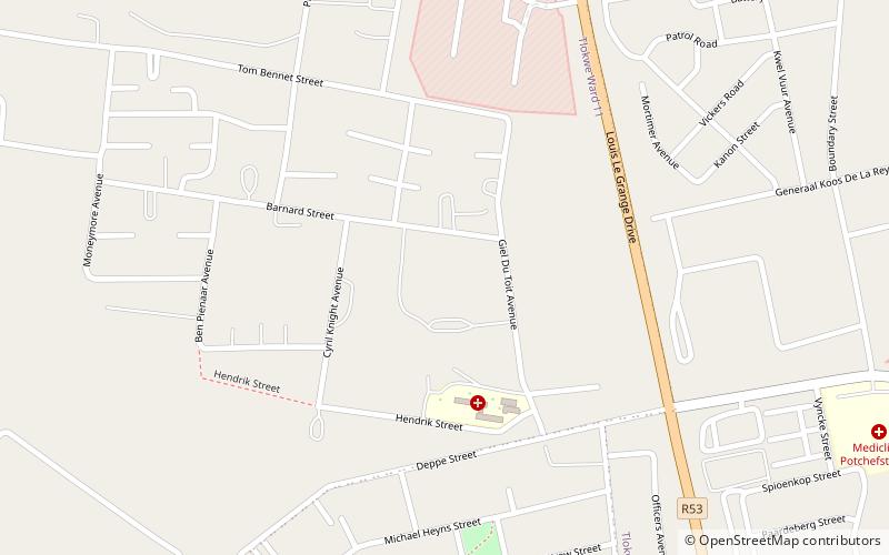 witrand cricket field potchefstroom location map