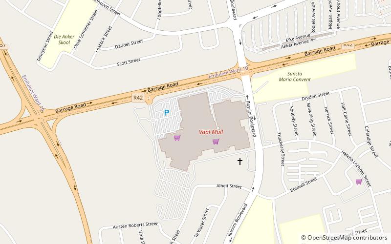 Vaal Mall location map