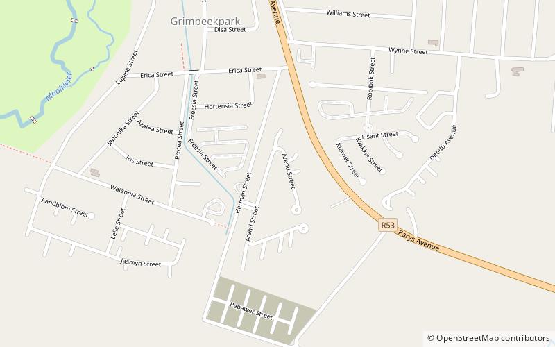 olen park potchefstroom location map
