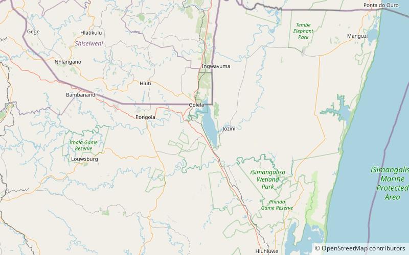 Pongolapoort Dam location map