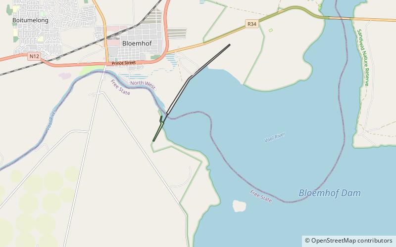 Bloemhof Dam location map
