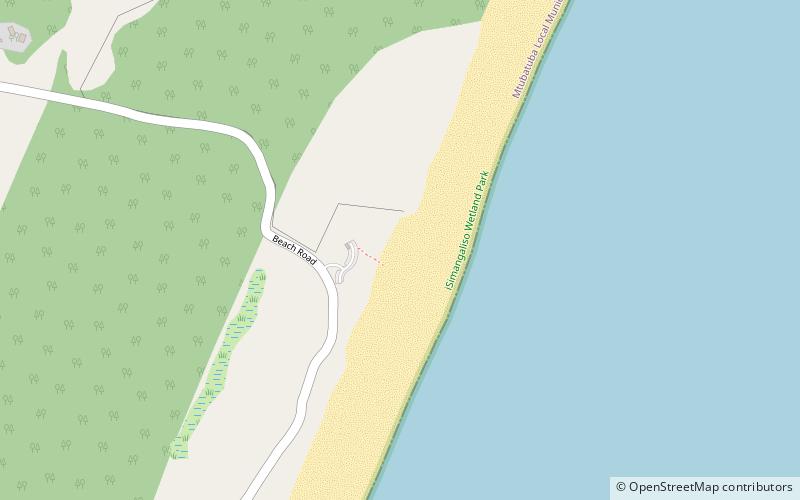 main beach isimangaliso wetland park location map