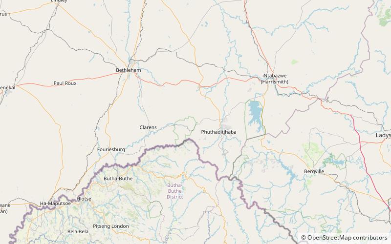 QwaQwa National Park location map