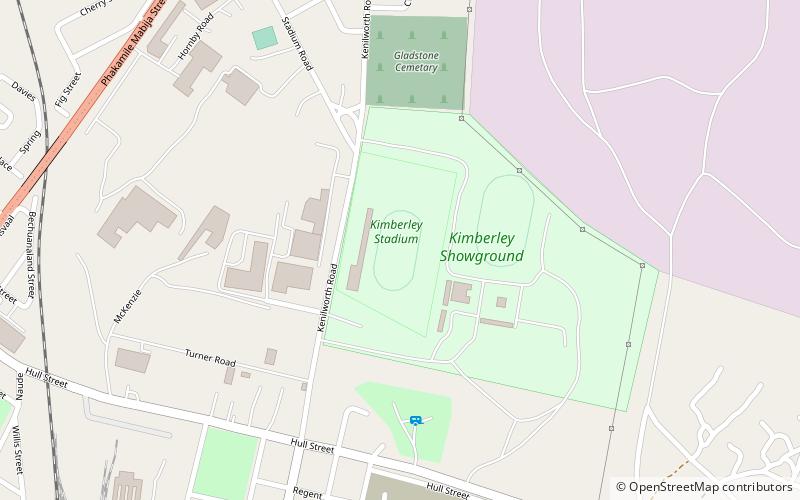 de beers stadium kimberley location map