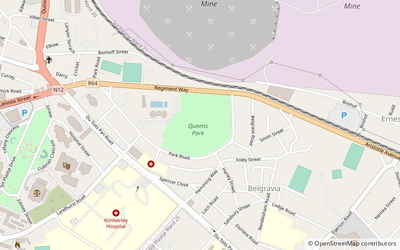 Queens Park Kimberley location map