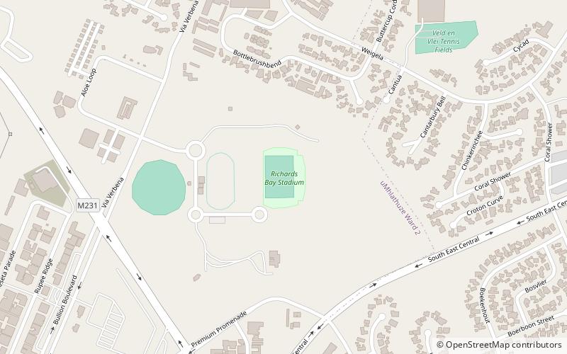 richards bay stadium location map