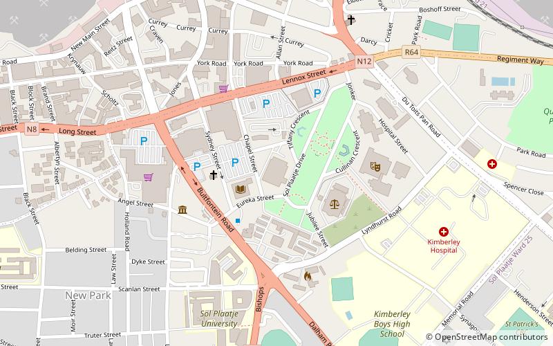sol plaatje university kimberley location map