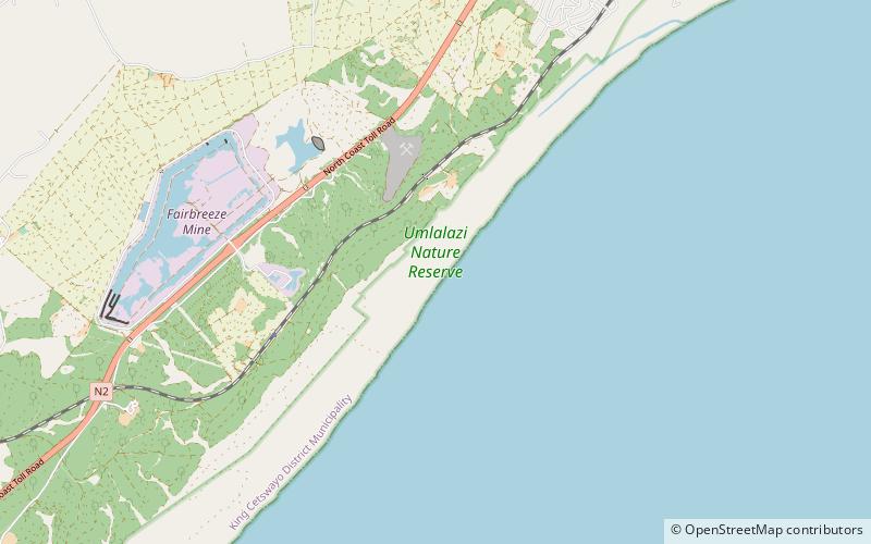 Umlalazi Nature Reserve location map