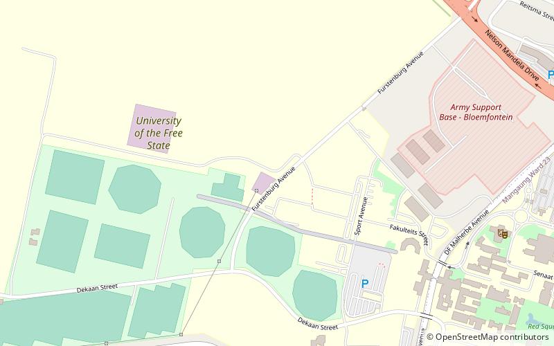 University of the Free State location map