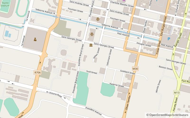 sacred heart cathedral bloemfontein location map