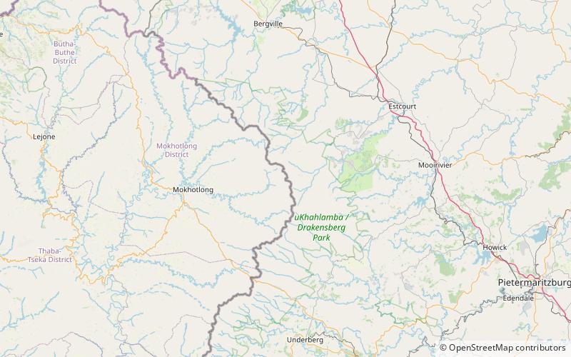 drakensberg hiking location map