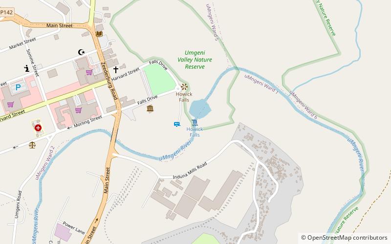 Howick Falls location map