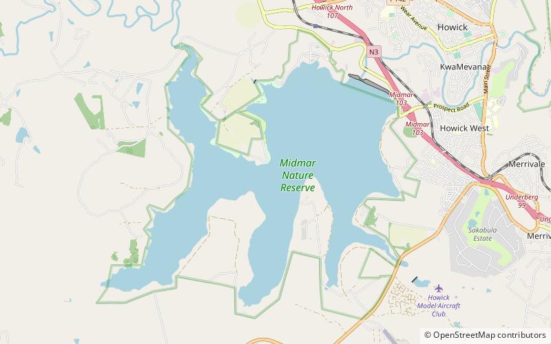 Midmar Dam location map