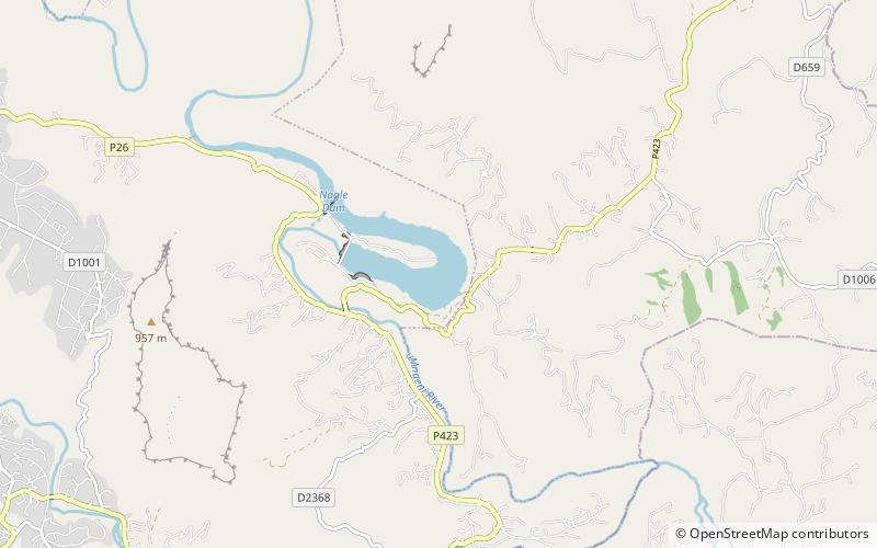 Nagle Dam location map