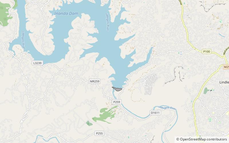 Inanda Dam location map