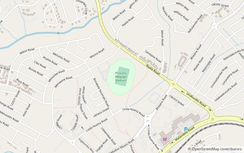 Princess Magogo Stadium location map
