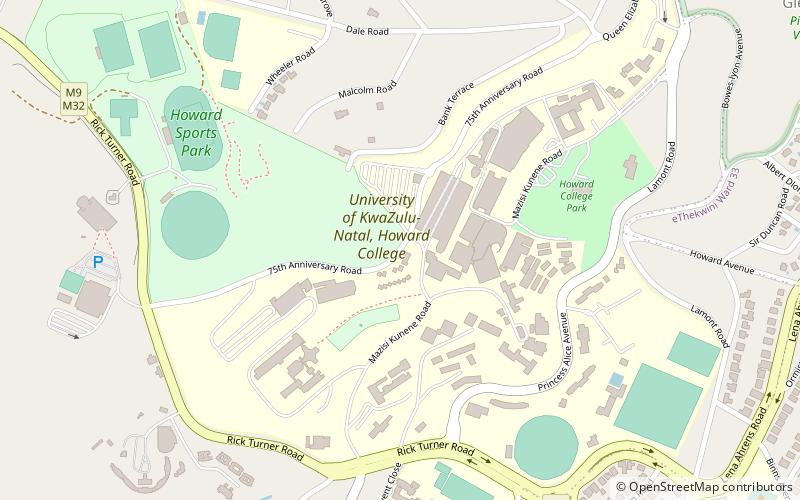 Universidad de KwaZulu-Natal location map