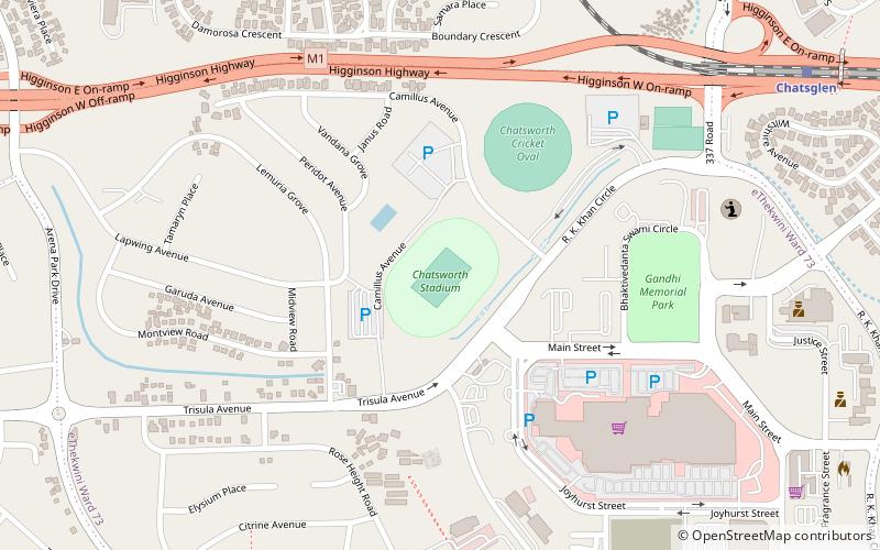 chatsworth stadium durban location map