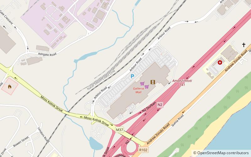 galleria shopping mall amanzimtoti location map