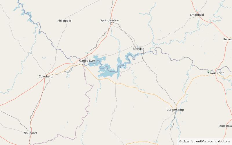 Orange–Fish River Tunnel location map