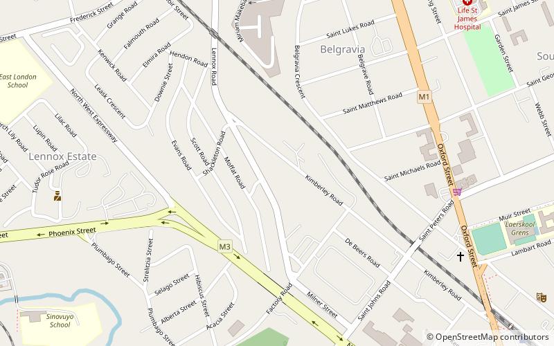 North End Stadium location map