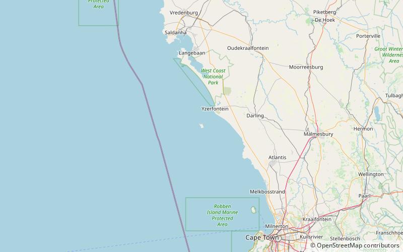 Dassen Island Lighthouse location map