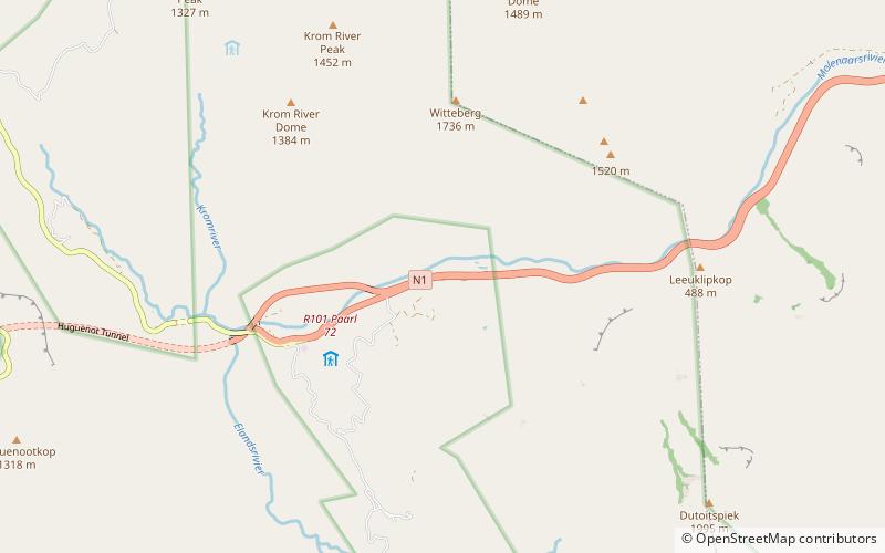 Du Toitskloof Pass location map