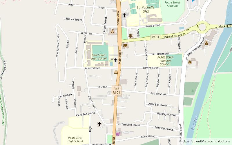 de oude woning paarl location map