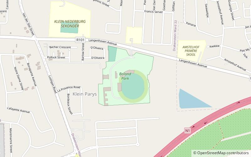boland park paarl location map