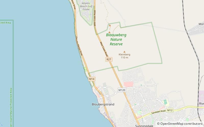 blaauwberg conservation area cape town location map