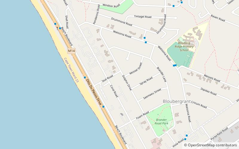 Bloubergstrand location map