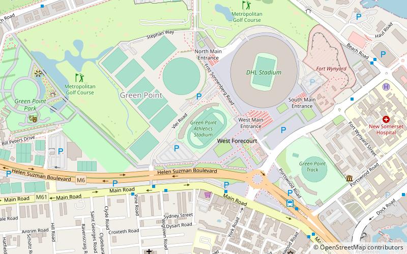 green point stadium kapsztad location map