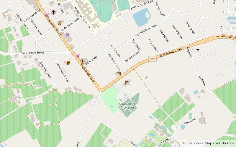 Huguenot Memorial Museum location map