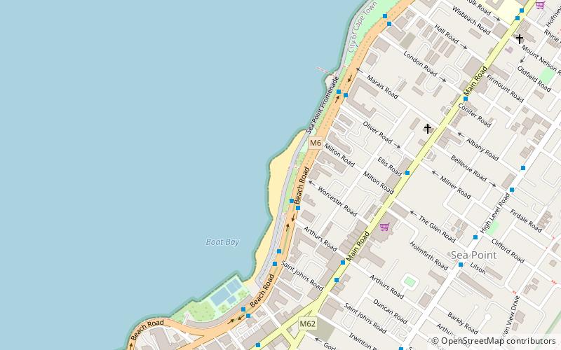 milton beach kapsztad location map