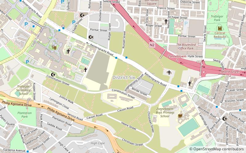 zonnebloem cape town location map