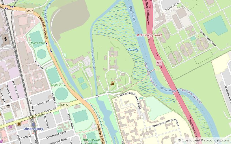 Observatoire astronomique sud-africain location map