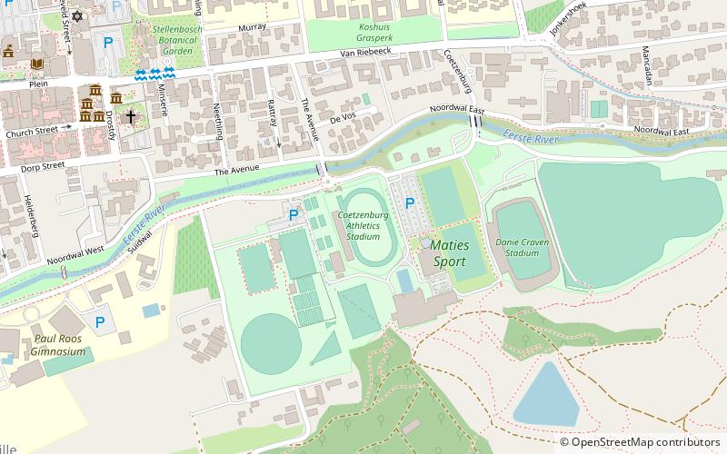 Coetzenburg Stadium location map