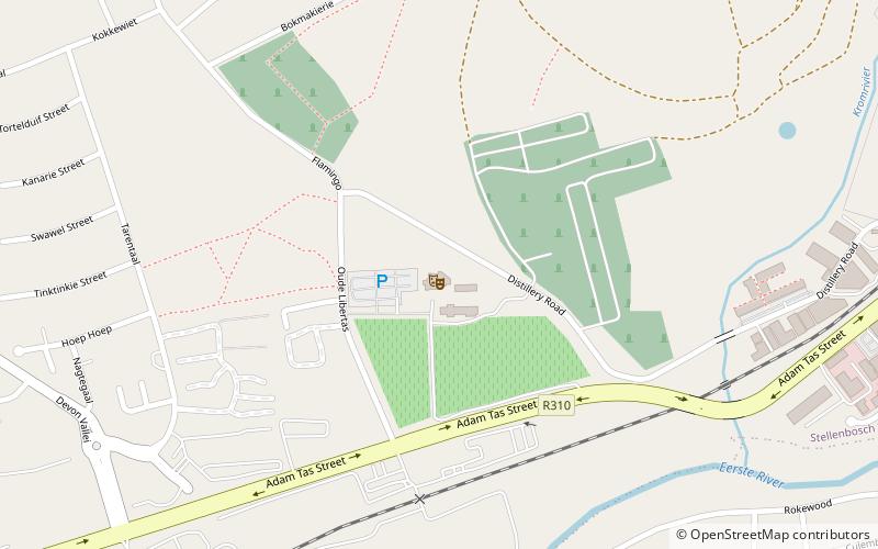 oude libertas amphitheatre stellenbosch location map
