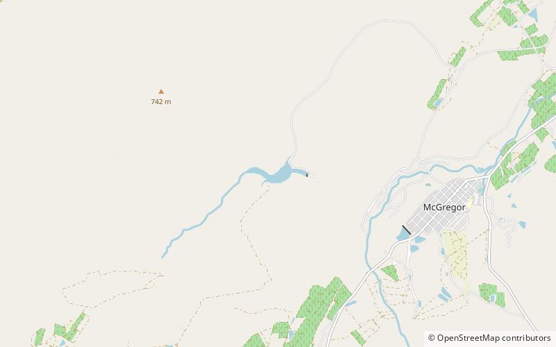 klipberg dam mcgregor location map