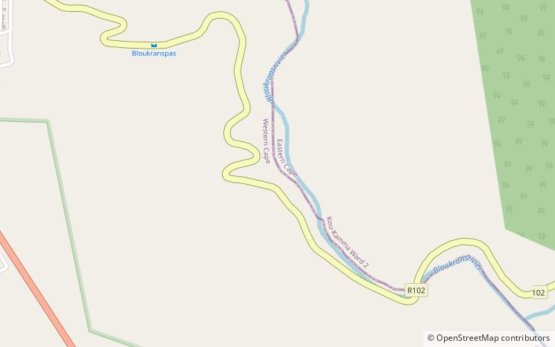 Passe de Bloukrans location map