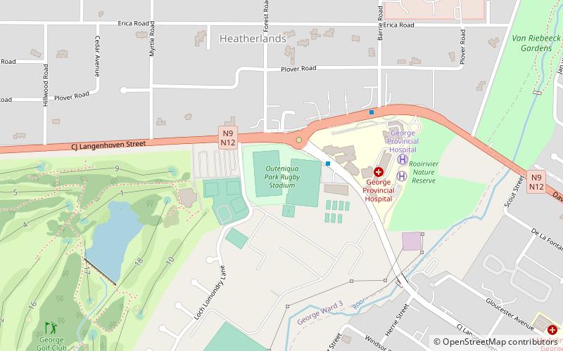 outeniqua park george location map