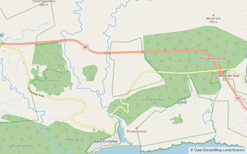 Passe de Grootrivier location map
