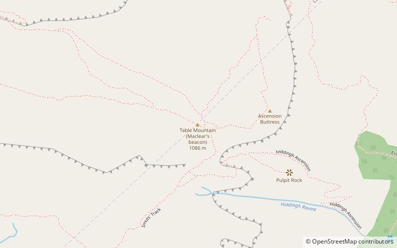 Table Mountain location map