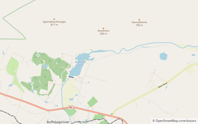 buffeljags dam location map