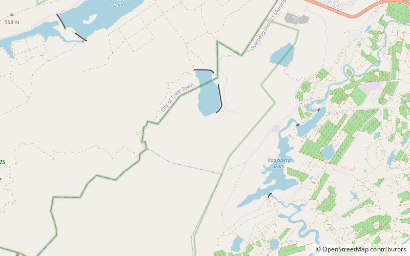 rockview dam region floristique du cap location map