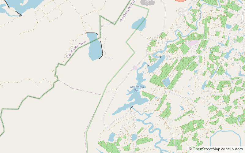 Kogelberg Dam location map